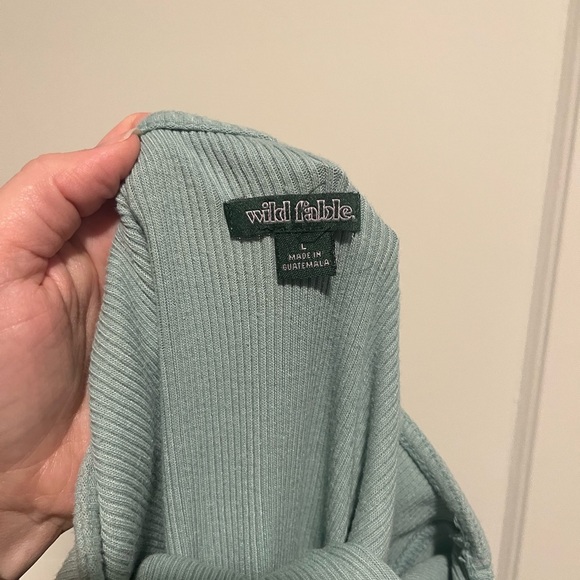 Wild Fable Green Ribbed Body Con Dress - Picture 3 of 3